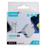 Charger with Type C Cable - KBOD KB - 101 - C - Case Bulk