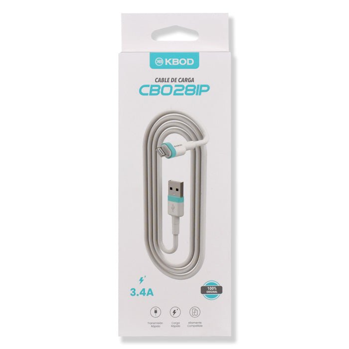 Lightning Cable for iPhone 3.3ft Fast Charging KBOD CBO - 28IP - Case Bulk