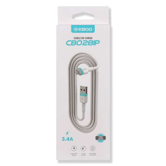 Cable Lightning para iPhone de 3,3 pies de carga rápida KBOD CBO-28IP