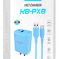 Charger with Type C Cable - KB - PX8 - Case Bulk