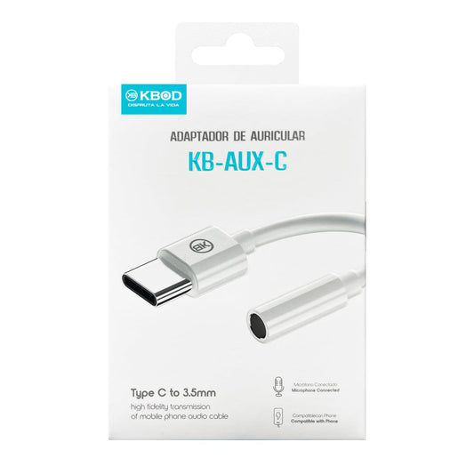 Usb C to 3.5mm Headphone Adapter - KBAUXC - Case Bulk