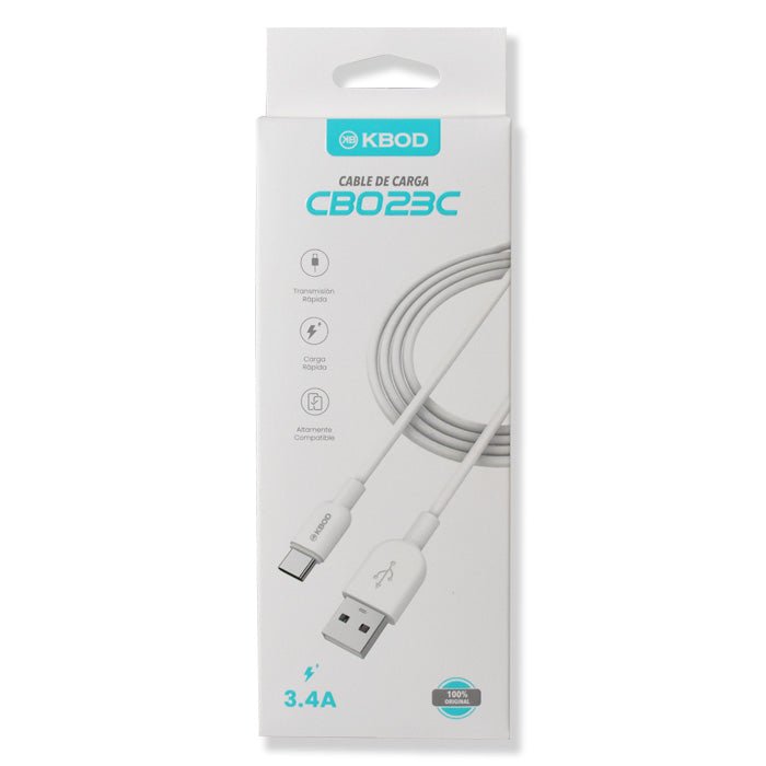 USB Type C Cable - 3.3FT KBOD Fast Charging CBO - 23C - Case Bulk
